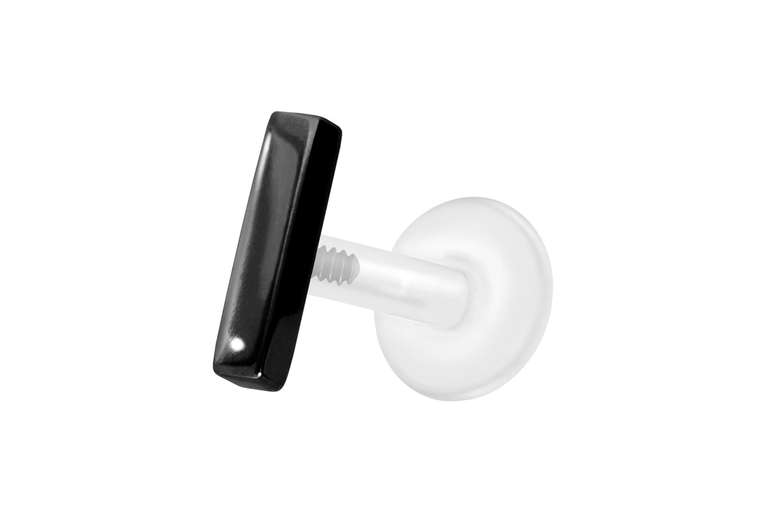 PTFE Labret Piercing mit Innengewinde + Titan-Aufsatz BALKEN